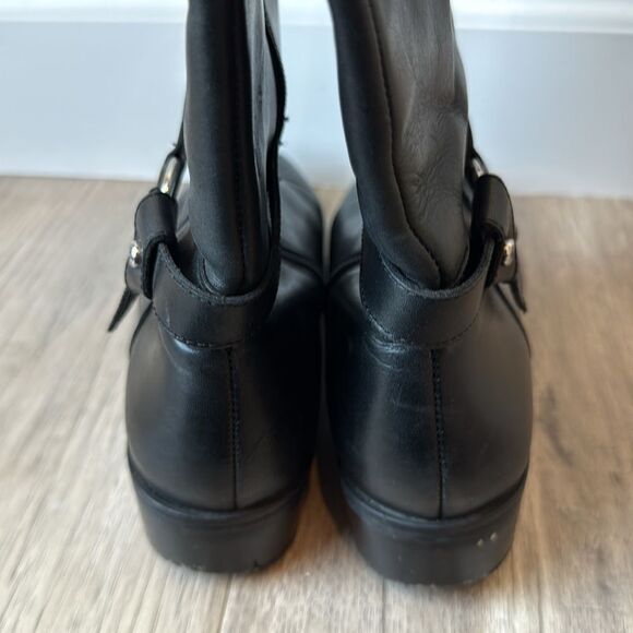 RALPH LAUREN Makaila Black Leather Riding Boots Size 6.5 Designer Classic - Picture 5 of 8
